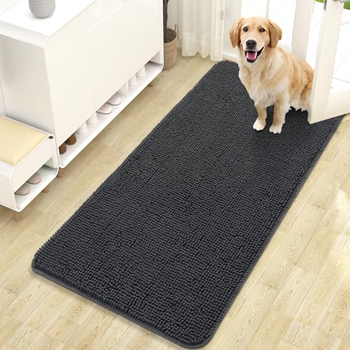 Dog Door Mat for Muddy Paws 47x24 (Dark Grey / 47" X 24")