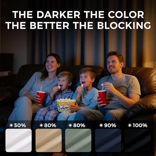 Blush Pink Room Darkening Curtains 45 Inches Long 2 Panels for Girls Room (Blush Pink / 40"W x 45"L (Pack of 2))