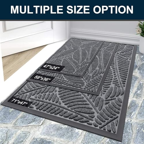 Waterproof Front Doormat (Grey / 71" X 47")