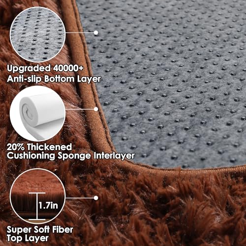 Brown Runner Rugs for Bedroom Living Room (Brown / 2' x 6' (Runner))