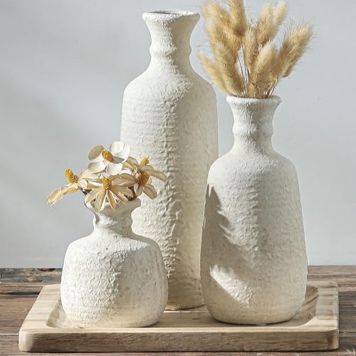 Ceramic Vase Set of 3 (011 - White)