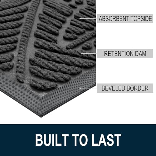 Waterproof Front Doormat (Light Grey / 47" X 17")