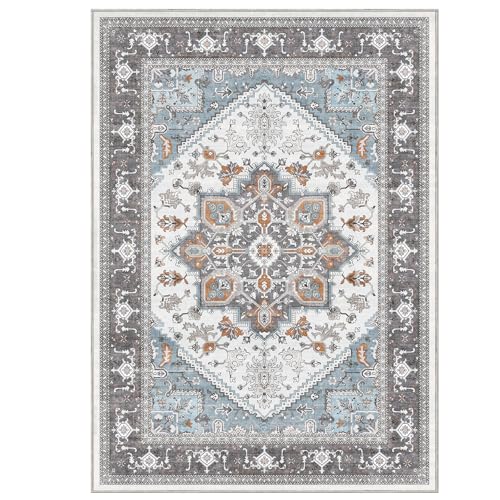Soft Area Rugs 6x9 (6' x 9' (Rectangular) / Grey & Yellow)