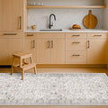 Washable 8ft Long Runners for Hallways (2' x 8' (Runner) / Light Gray / Sage)