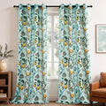 96 Inches Long Floral Curtains Unique Cottagecore Whimsical Vintage Pretty Fun Floral Hummingbird Patterned Double Sided Grommet Green Print Drapes Two Pages for Bedroom Living Room Dining (Mint Green / 52"W x 96"L (Pack of 2))