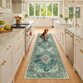 Washable Area Rug (Blue/Vintage Dark Blue / 2'6" x 8' (Rectangular))