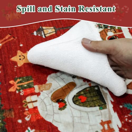 Christmas 2x8 Hallways Runner Rug (2' x 8' (Rectangular) / Xmas/Red)