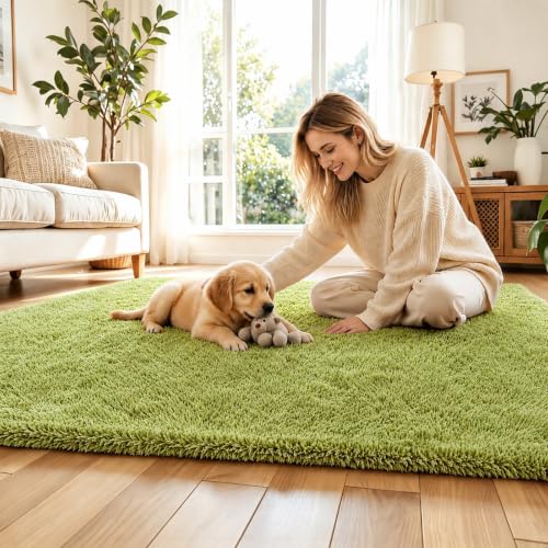 8x10 Area Rugs for Living Room (Grass Green / 8' x 10' (Rectangular))