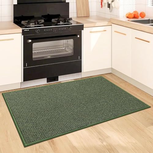 Kitchen Rugs and Mats 2PCS Non (Green / 24"x36"+24"x60" (Rectangular))