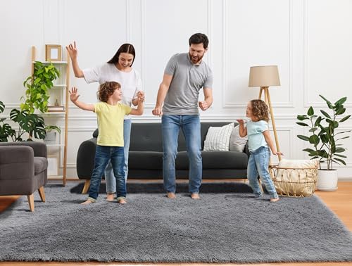 Grey Area Rugs for Living Room (Grey / 5' x 8' (Rectangular))