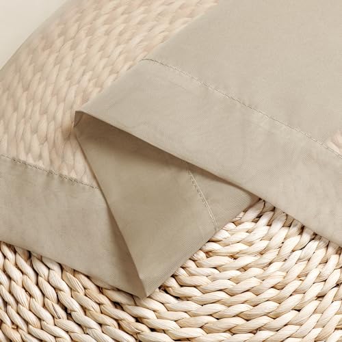 Taupe Sheer Curtains 24 Inch Length (Taupe / 42"W x 24"L (Pack of 2))