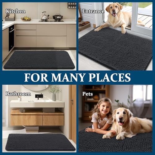 Dog Door Mat for Muddy Paws 70x24 (Dark Grey / 70" X 24")