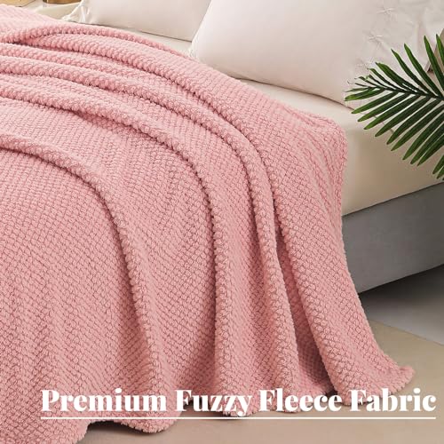 Extra Large Soft Fleece Throw Blanket for Couch (Pink / Throw(50x70 In))