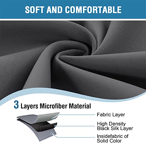 Doorway Curtain Blackout Closet Door Curtain Room Divider Window Treatment Curtain for Bedroom Thermal Insulated Privacy Drape Soundproof Grommet (42"W x 80"L (Pack of 1) / Charcoal Gray)