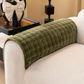 Sectional Velvet Couch Covers for 1 Seat (Dark Green / 1PC/27.6"x27.6"/Armrest & Chair)
