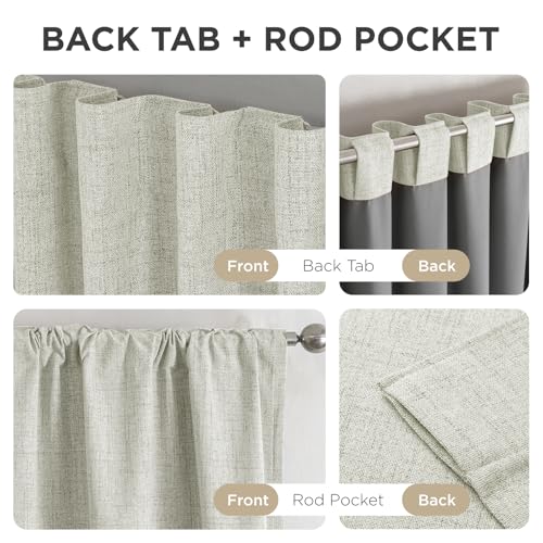 Blackout Curtains for Bedroom (Light Beige / 52"W x 96"L (Pack of 2))