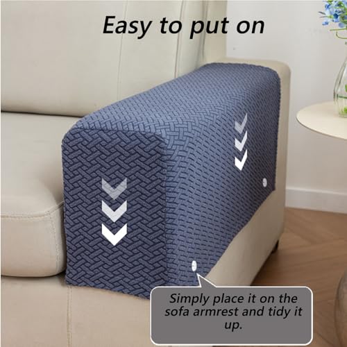Soothing Home Sofa Covers (Light Grey / Arm Rest Covers 2pcs)