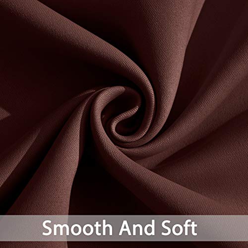 Chocolate Brown Room Darkening Curtains 84 inch Sliding Door Drapes (Chocolate Brown / 100"W x 84"L (Pack of 1))