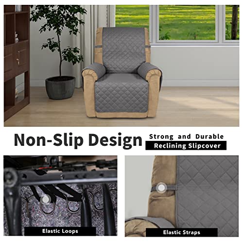 Reversible Couch Cover (Gray/Gray / Medium Recliner)