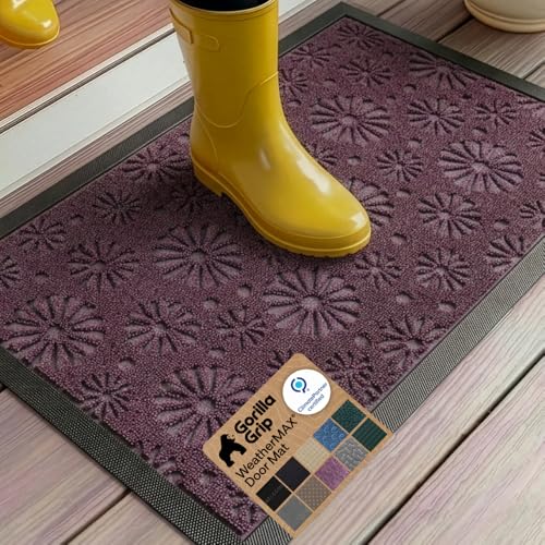 WeatherMAX Door Mat (Purple Confetti Daisy / 35" x 23")