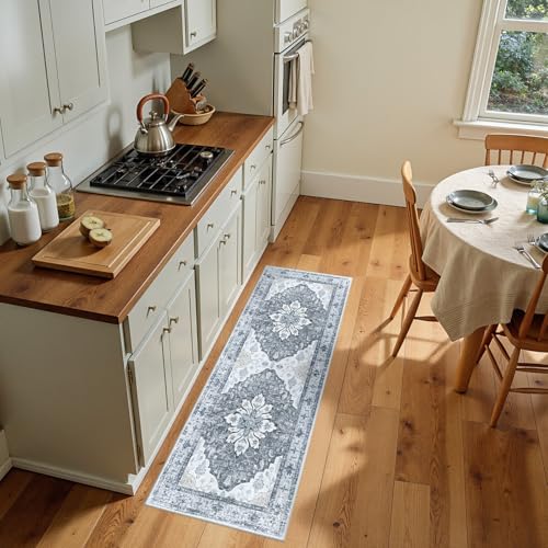Washable Area Rug (Grey/White/Beige / 2' x 5' (Rectangular))