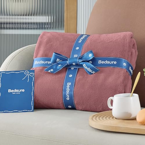 GentleSoft Fleece Throw Blanket for Couch Dusty Rose (Dusty Rose / Throw XL (50" X 70"))