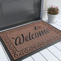 Artificial Grass Welcome Mat (Maroon / 29.5x17 Inch)