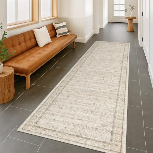 2'6"x10' Extra Long Runner Rugs for Hallways Non Slip (2'6" x 10' (Runner) / Light Sand Beige)