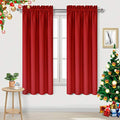 Blackout Curtains for Bedroom Living Room 38 x 72 Inch Long Red (Red / 38"W x 72"L (Pack of 2))