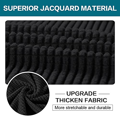 3 Piece Sofa Covers For 2 Cushion Couch Sofa Slipcover Soft Couch Cover For Dogs (Sofa (2 Cushion) / Black)