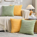 4 Packs Decorative Throw Pillow Covers for Living Room Couch Bed (18" x 18" (Pack of 4) / Yellow Green Series)