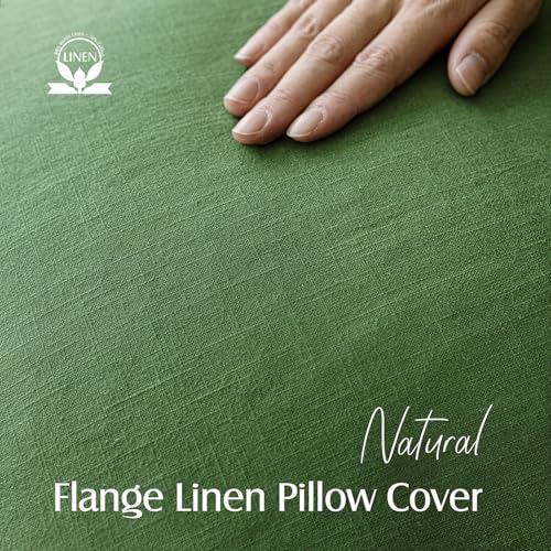 Linen Solid Decorative Throw Pillow Covers 20x20 Forest Green (20" x 20" (Pack of 2) / Forest Green)
