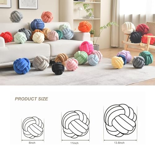 Knot Pillow Ball Navy Blue 11 Inch Medium Decorative Throw Pillow (Medium - 11 inches / Navy Blue)
