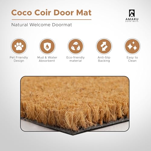 Coir Welcome Mat (Colorful Birds / 24x36)