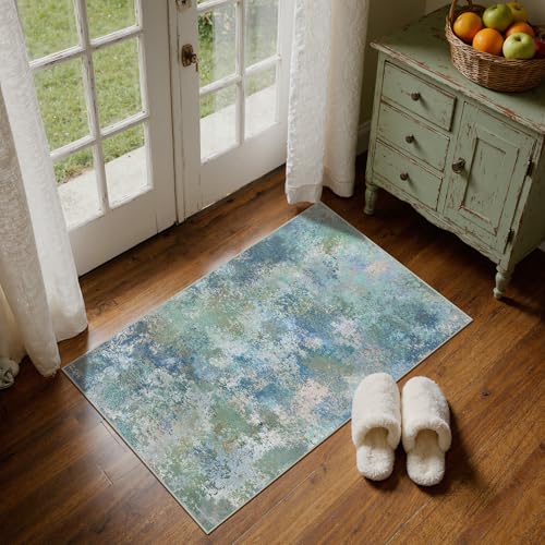 2x3 Area Rugs for Entryway (Aquamarine/Blue Green / 2' x 3' (Rectangular))