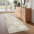 Washable Runner Rugs for Bedroom (Grey/Yellow / 2' x 6' (Runner))