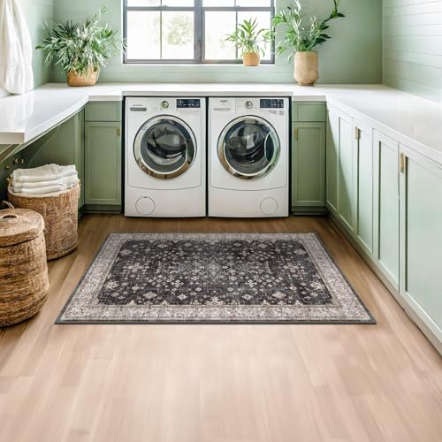 Large 3x5 Entryway Rug Indoor (3' x 5' (Rectangular) / Ashen / Multi)