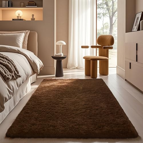 Brown Rugs for Bedroom Living Room (Brown / 4' x 6' (Rectangular))