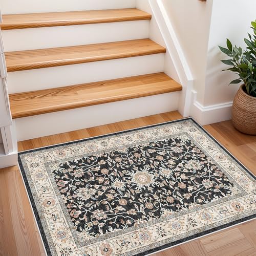 2x3 Washable Hallway Runner Rug (Black / 2' x 3' (Rectangular))