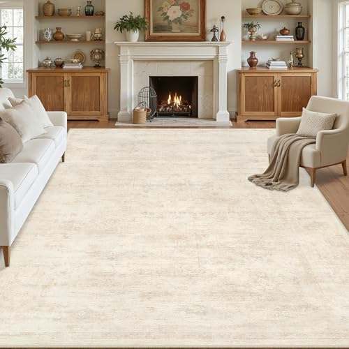 8x10 Area Rugs Living Room (Retro Beige / 8' x 10' (Rectangular))