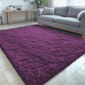 5x7 Machine Washable Large Area Rugs for Living Room (5x7 Ft / Dark Purple)