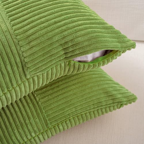 Set of 2 Lime Green Decorative Throw Pillow Covers 20x20 Inch for Living Room Couch Bed Sofa (Lime Green / 20" x 20" (Pack of 2))