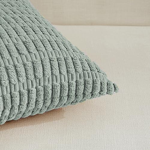 4 Packs Decorative Throw Pillow Covers for Living Room Couch Bed (24" x 12" (Pack of 4) / Grey Blue)