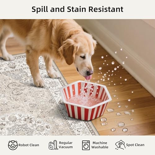 Washable Kitchen Rug Set of 3 (2x3+2x4+2x5 / Beige)