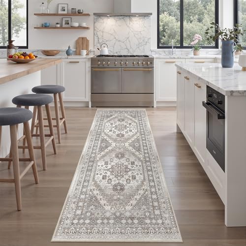 2x5 Rug Runners for Hallways Non Slip (Brown/Beige / 2' x 5' (Runner))