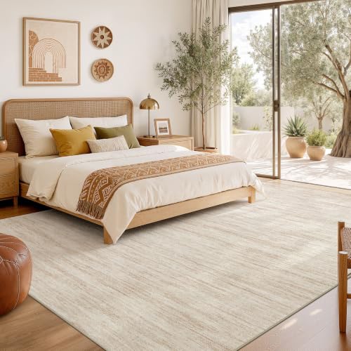 Boho 8x10 Area Rug Living Room Rugs Machine Washable Beige (A-beige / 8' x 10' (Rectangular))