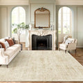 Washable Area Rug 8x10 Large Soft Living Room Rugs Beige (Beige/Ivory / 8' x 10' (Rectangular))
