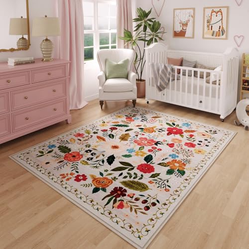 Area Rug 3x5 Washable (Beige / 3' x 5' (Rectangular))