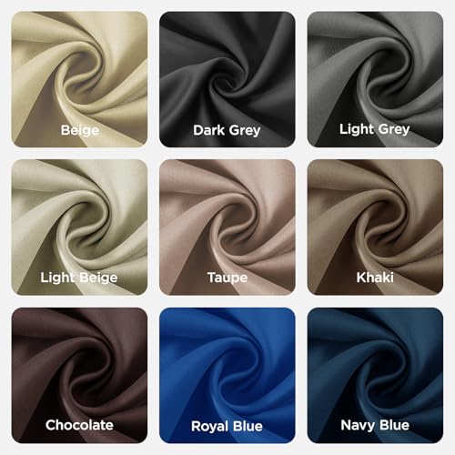 Blackout Curtains 63 Inch Length 2 Panels Set (Chocolate / 52"W x 63"L (Pack of 2))