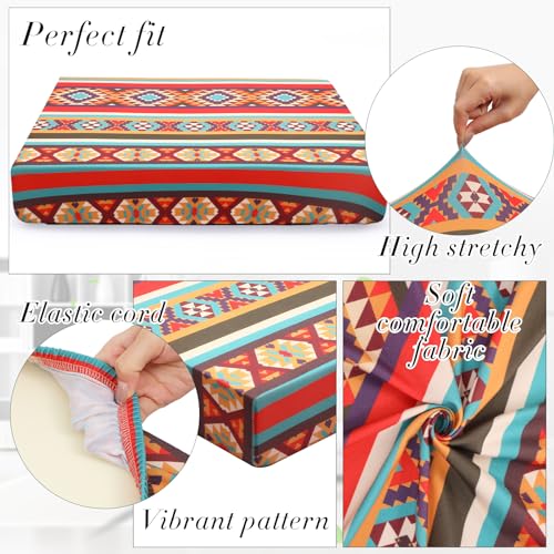 8 Pcs Patio Outdoor Cushion Covers (Vintage Color / Santa Fe,)